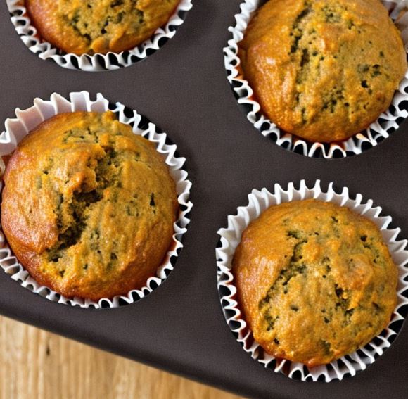 Banan og gulrotmuffins