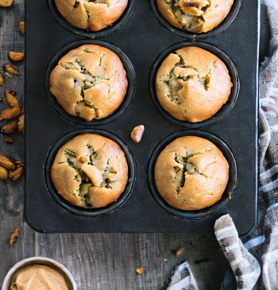 Bananmuffins med peanøttsmør