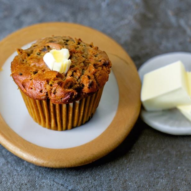 Gulrotmuffins med smør