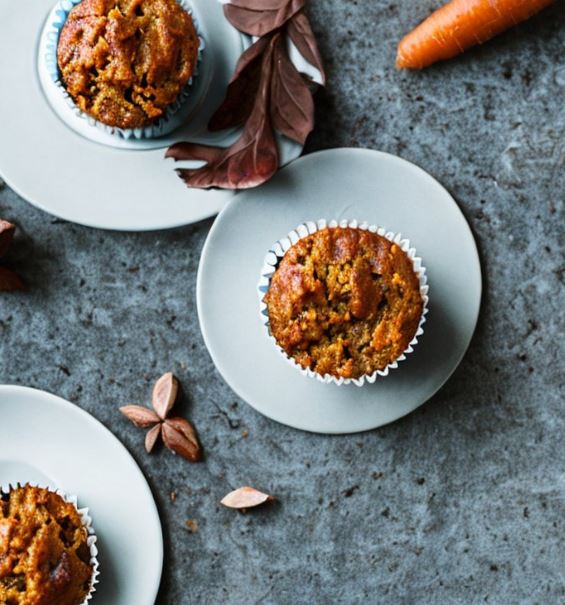 Sunne gulrotmuffins