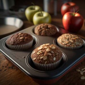 Sunne muffins med eple og havregryn