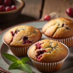 tyttebær muffins